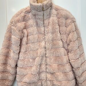 Women's Pink Faux Fur Jacket
